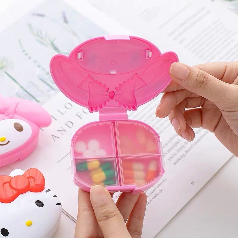 正品 日本kitty藥盒  分隔藥盒 收納盒❤️-細節圖3