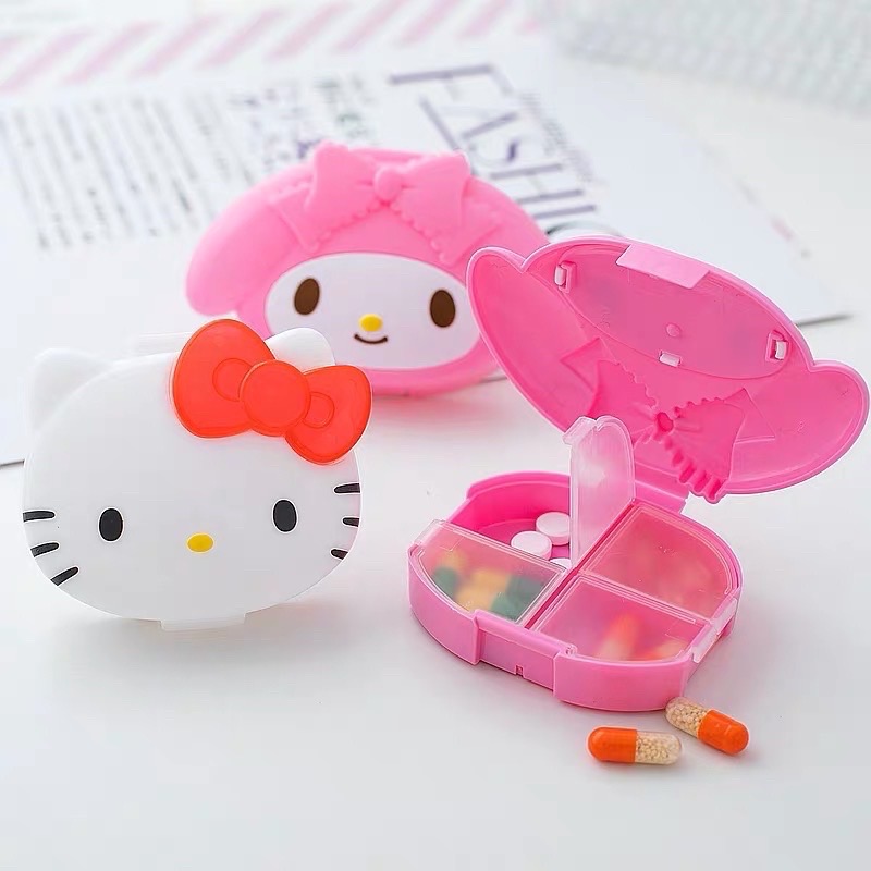正品 日本kitty藥盒  分隔藥盒 收納盒❤️-細節圖4