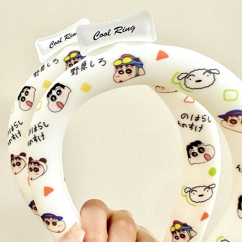 正品蠟筆小新 夏季 冰涼項圈 防暑 降溫神器 戶外 運動 降溫圈 日式 pcm 冰涼脖頸圈 冰感項圈 夏季必備 迅速降溫-細節圖5