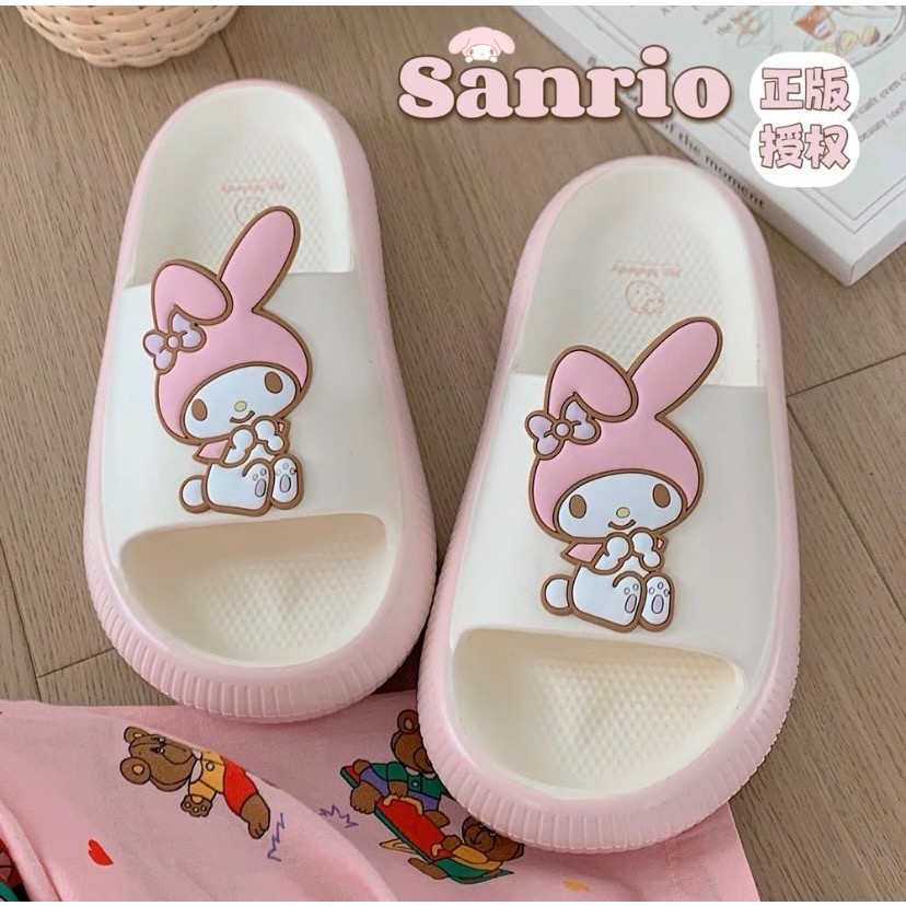 正品 聯名Hello Kitty凉拖鞋 防滑EVA軟底居家鞋 室內拖鞋-細節圖5