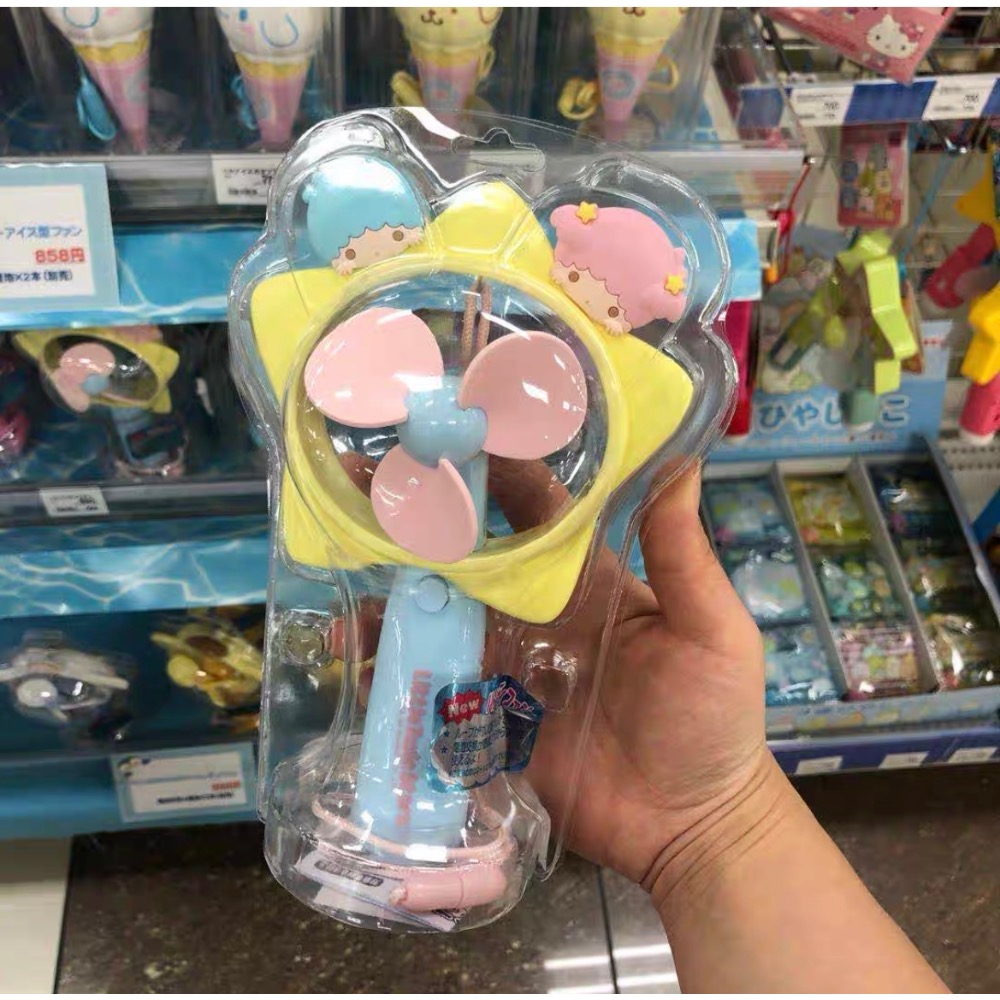 正品 日本貨kitty手持凉爽自動小風扇（電池款）-細節圖3