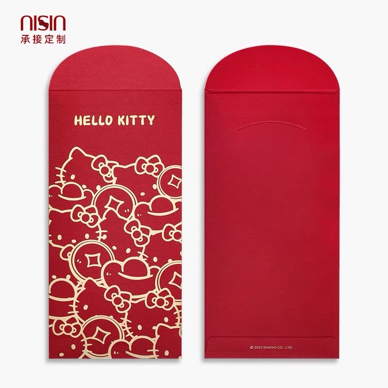 正品 2024龍年kitty紅包 加厚款 賀歲紅包 燙金紅包（10個）-細節圖2