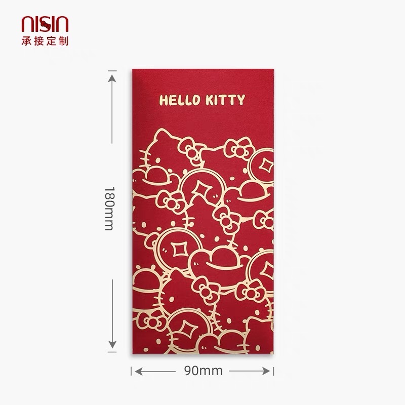 正品 2024龍年kitty紅包 加厚款 賀歲紅包 燙金紅包（10個）-細節圖3