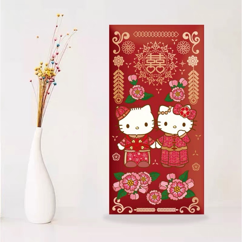 正品 2024龍年kitty紅包 加厚款 燙金紅包 結婚紅包🎎（10個）🧧-細節圖3