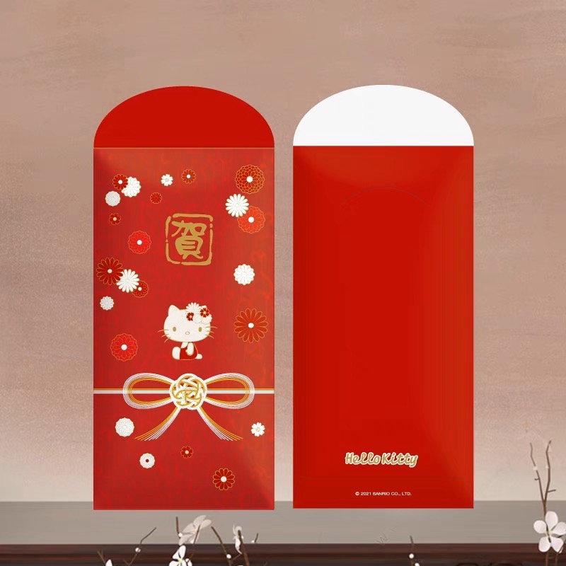 正品 2024龍年kitty紅包 加厚款 賀歲紅包 燙金紅包（10個）-細節圖5