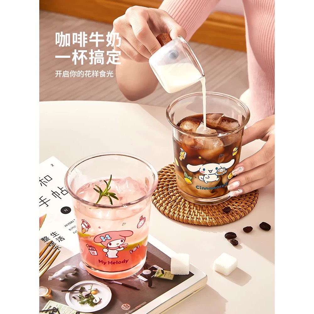 正品 hellokitty玻璃杯 印花玻璃杯 咖啡杯 牛奶杯（一個）-細節圖4