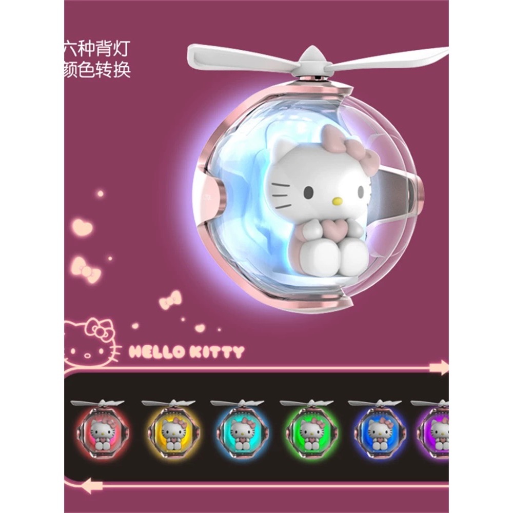 正版hello kitty車載香薰 可愛女生汽車出風口香水 出風口冷氣口擺件 汽車內飾-細節圖4