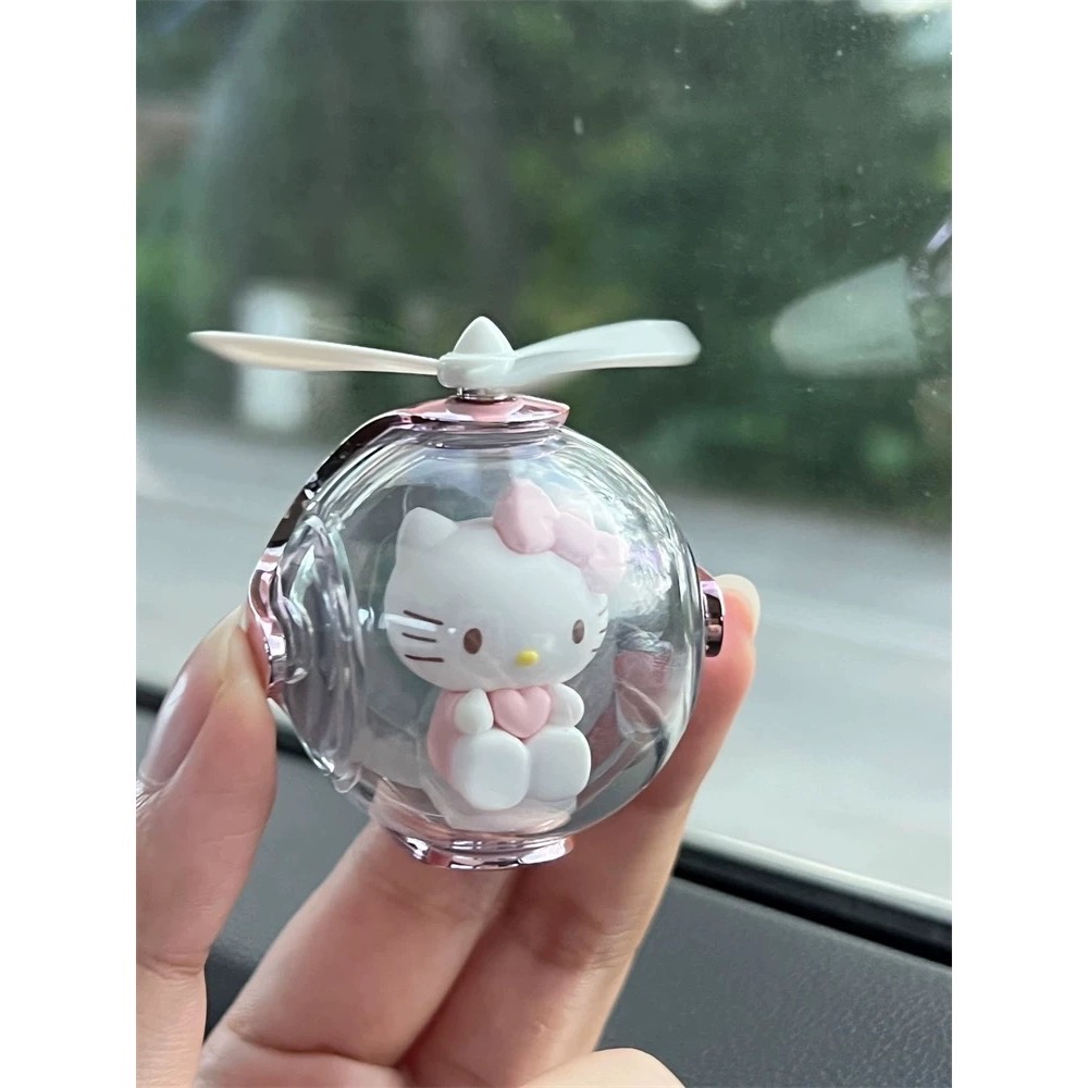 正版hello kitty車載香薰 可愛女生汽車出風口香水 出風口冷氣口擺件 汽車內飾-細節圖7