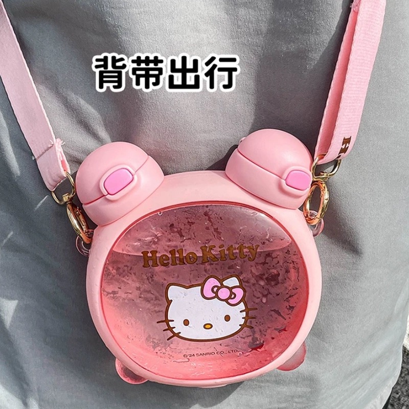 正品 可愛2024新款 kitty水壺 塑料杯 耐高温750cc 雙飲杯-細節圖2