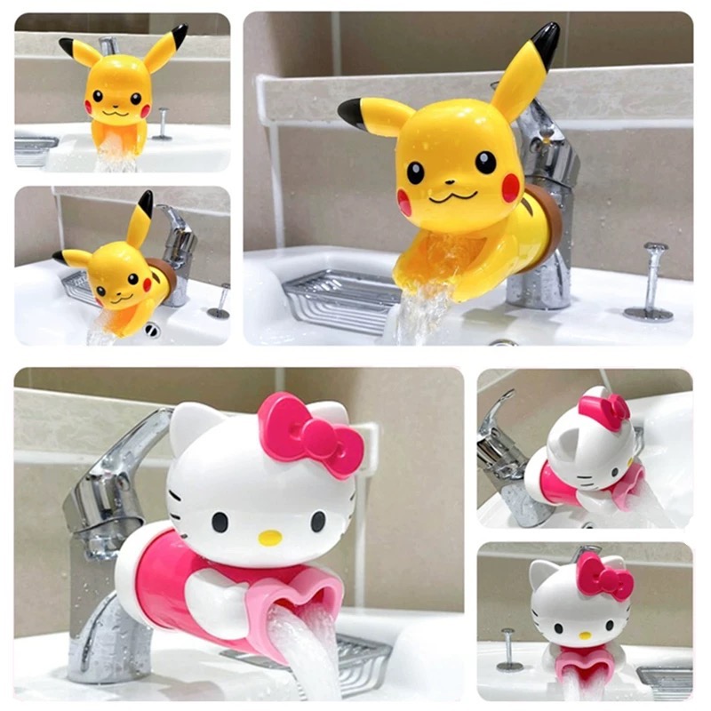 正品 韓國HelloKitty皮卡丘 水龍頭延伸器 防濺神器 加長水龍頭-細節圖2