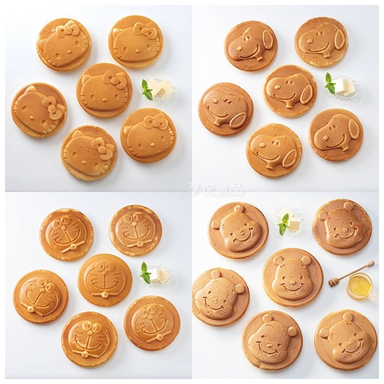 正品 日本skater圓形立體Kitty史努比雙面吐司不沾鍋 鬆餅鍋-細節圖4