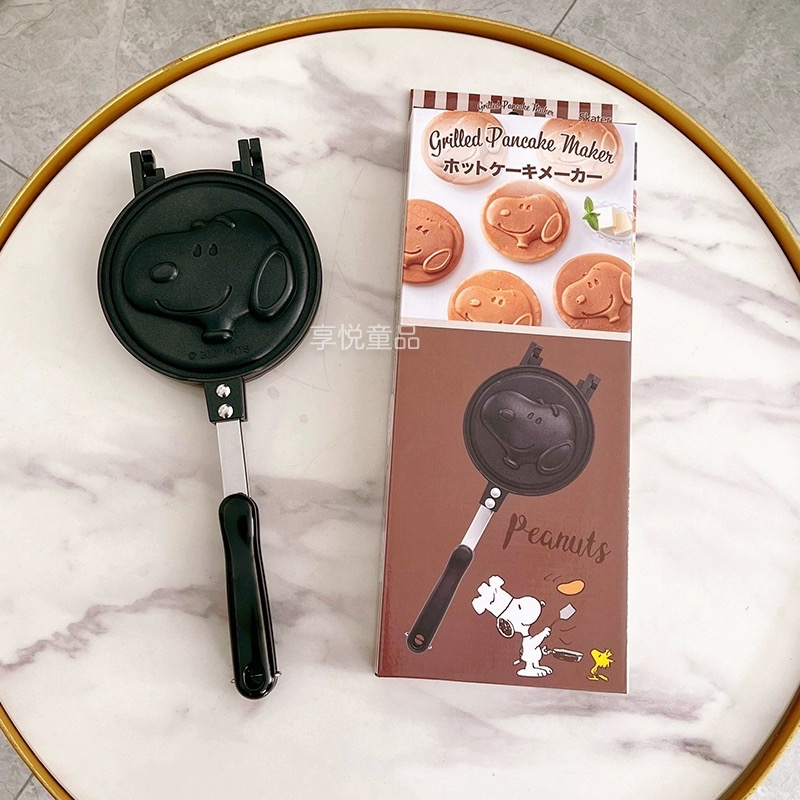 正品 日本skater圓形立體Kitty史努比雙面吐司不沾鍋 鬆餅鍋-細節圖8