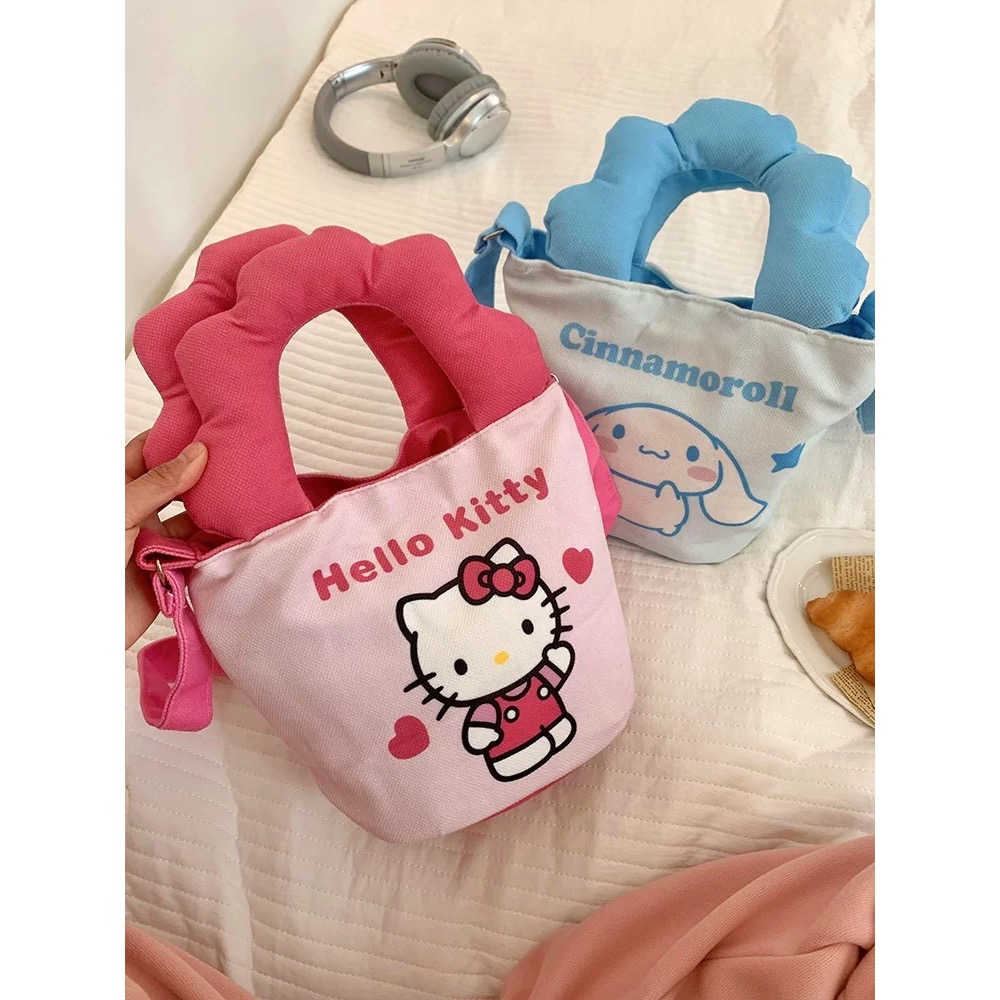 正品 kitty雲朵手提包包 可愛單肩包 托特包 斜背包-細節圖4
