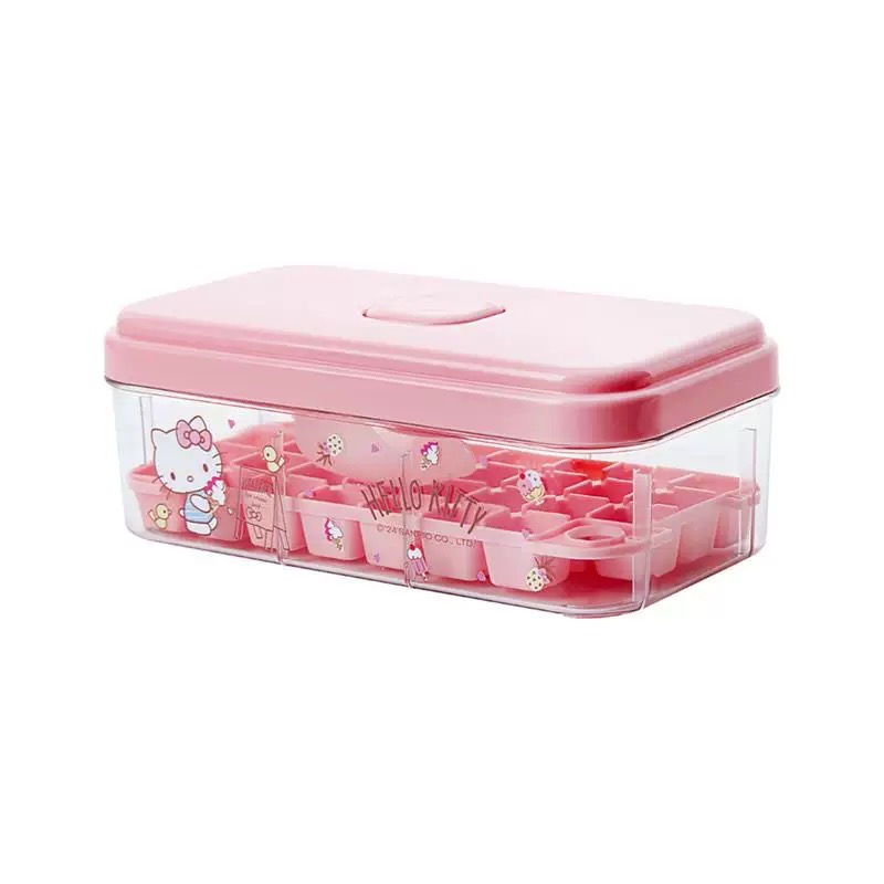 正品 HelloKitty冰格 可愛製冰塊模具 冰塊盒 食品級大儲存冰盒 冰箱自製 冷凍神器-細節圖5