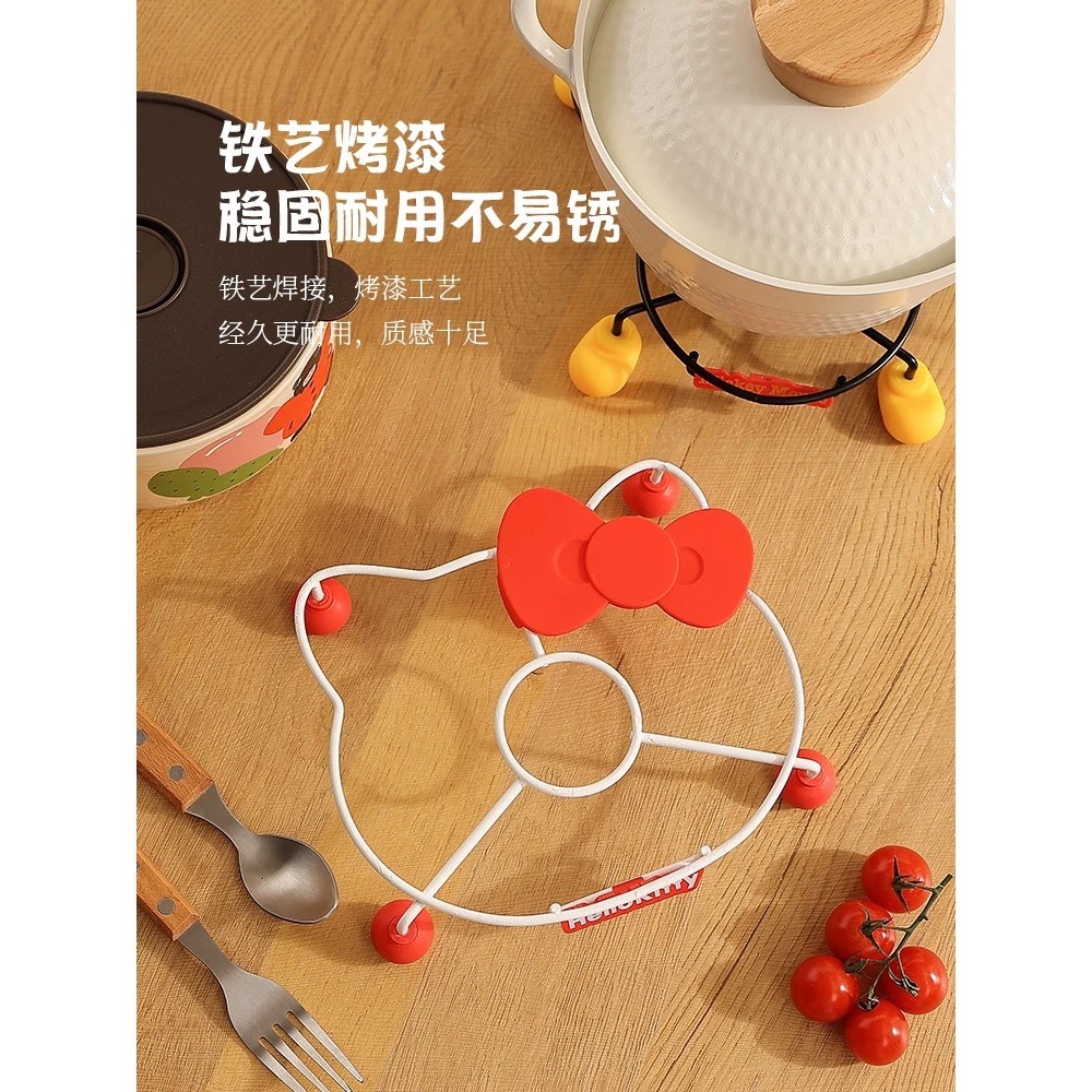 正品 日本HelloKitty鍋架 厨房多功能置物架-細節圖5