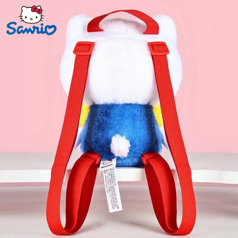 正品 Sanrio可愛HelloKitty公仔 毛绒背包 雙肩包-細節圖7
