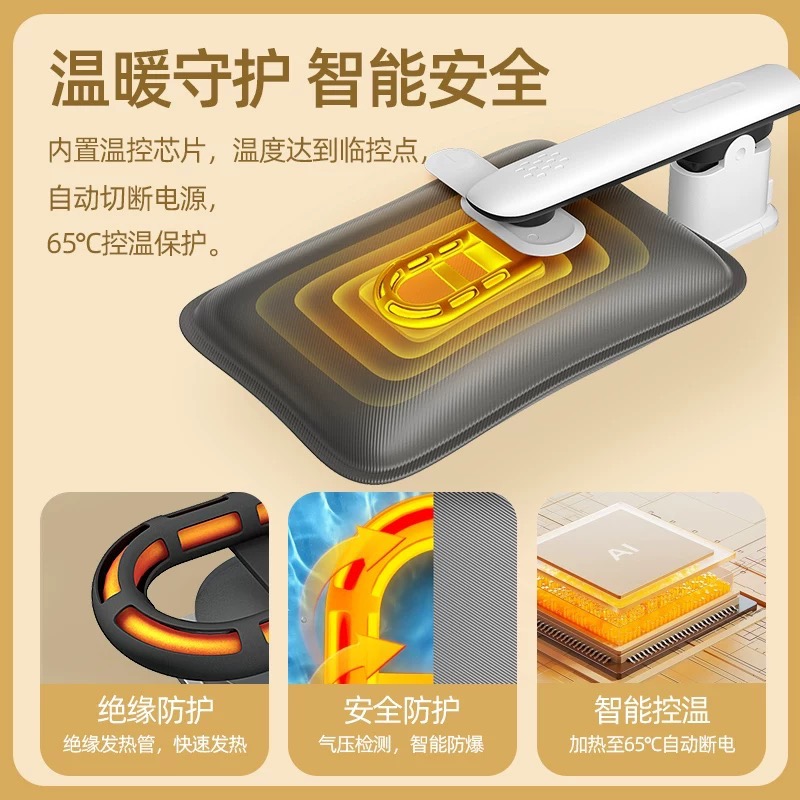 正品 三麗鷗美樂蒂 熱水袋充電款 防爆暖手寶暖水袋可愛暖寶寶敷肚子-細節圖4