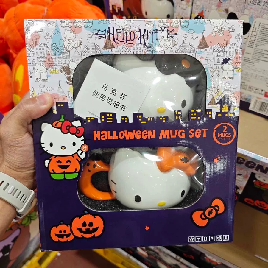 正品 山姆HelloKitty聯名3D立體馬克杯 萬聖節水杯 陶瓷咖啡杯-細節圖7