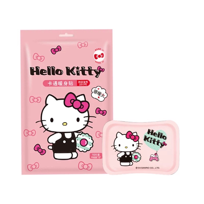 正品 暖火卡通kitty暖寶寶貼 姨媽貼 宮暖身貼生理期暖肚子熱貼 暖暖貼（60入）-細節圖4