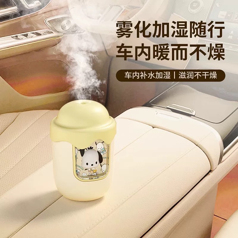 正品 新款美樂蒂小型加濕器 辦公室香薰 臥室家用靜音空氣-細節圖5