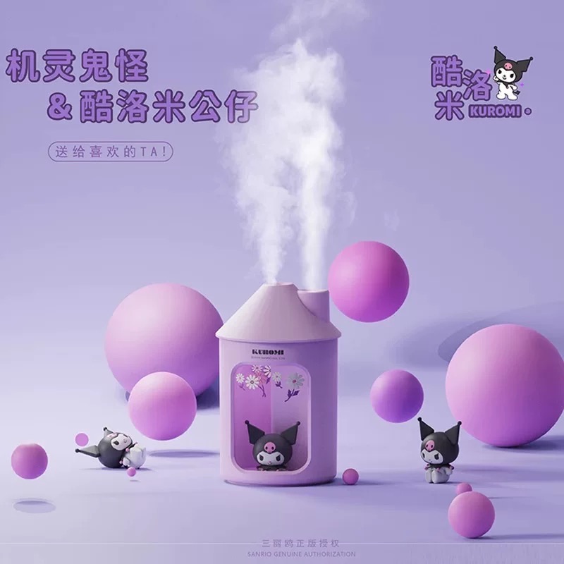 正品 新款kitty小型加濕器 小夜燈 辦公室香薰 臥室家用靜音空氣-細節圖5