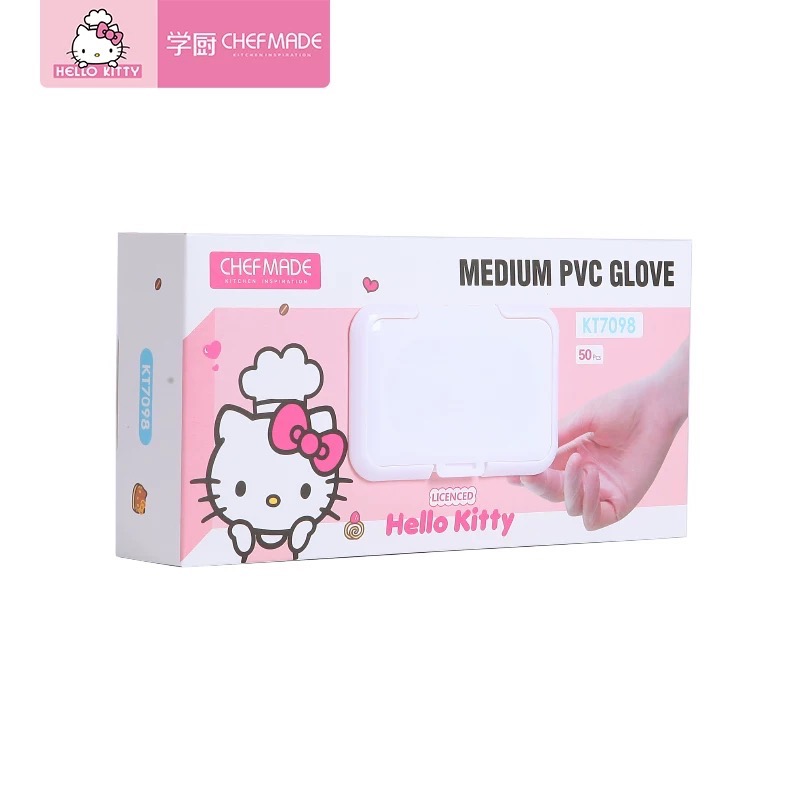 正品 學廚HelloKitty聯名一次性手套50隻裝 手套🧤-細節圖3