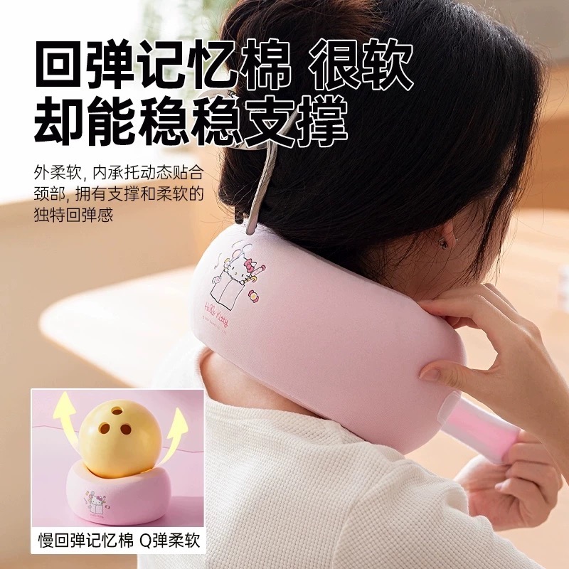 正品 kitty頸椎按摩 肩頸部按摩 U型枕頭 揉捏脖子 聖誕生日禮物🎁-細節圖4