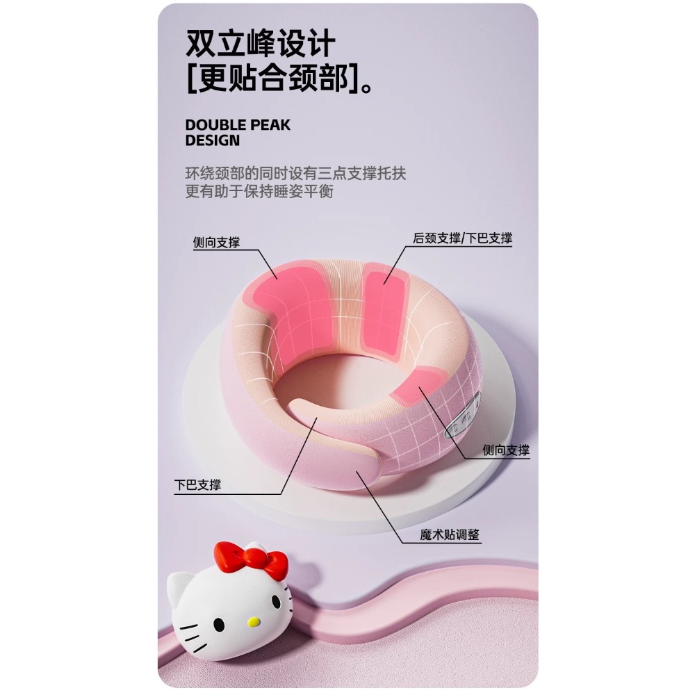 正品 kitty頸椎按摩 肩頸部按摩 U型枕頭 揉捏脖子 聖誕生日禮物🎁-細節圖11