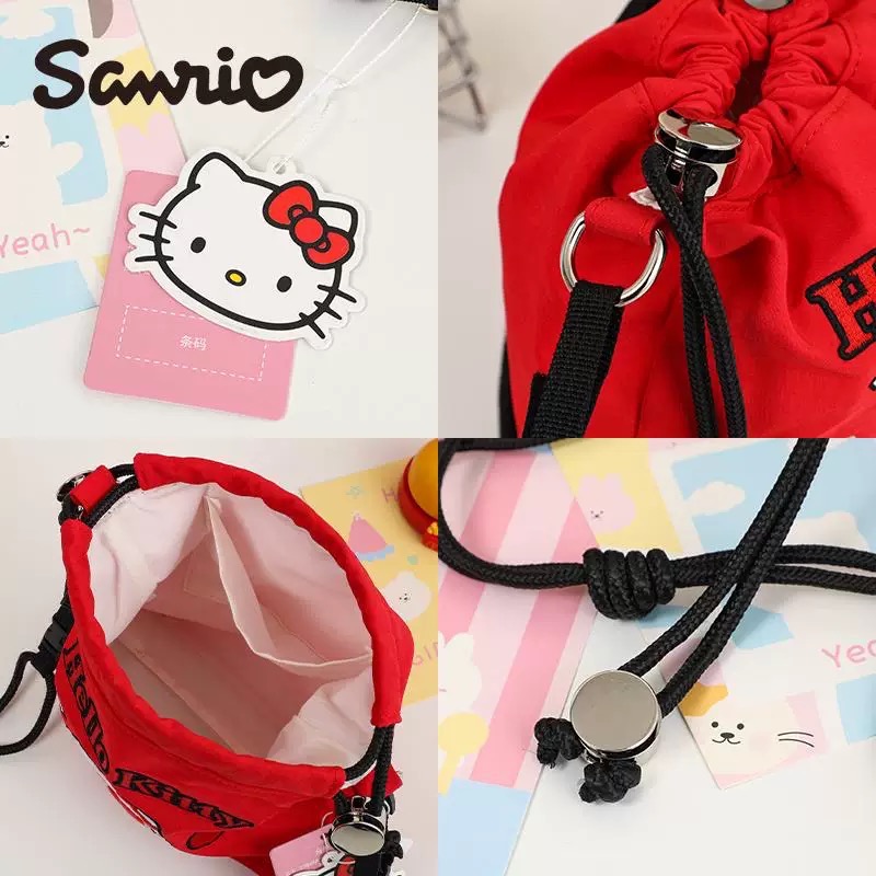 正品 kitty貓新年福袋水桶斜背包 可愛新春包包 背包-細節圖2