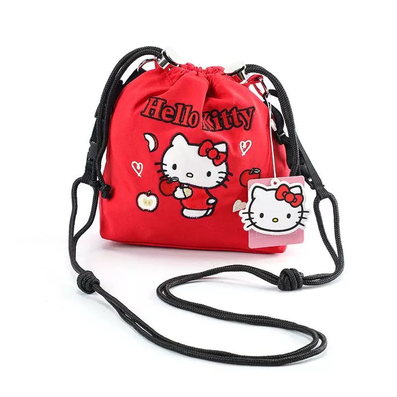 正品 kitty貓新年福袋水桶斜背包 可愛新春包包 背包-細節圖5