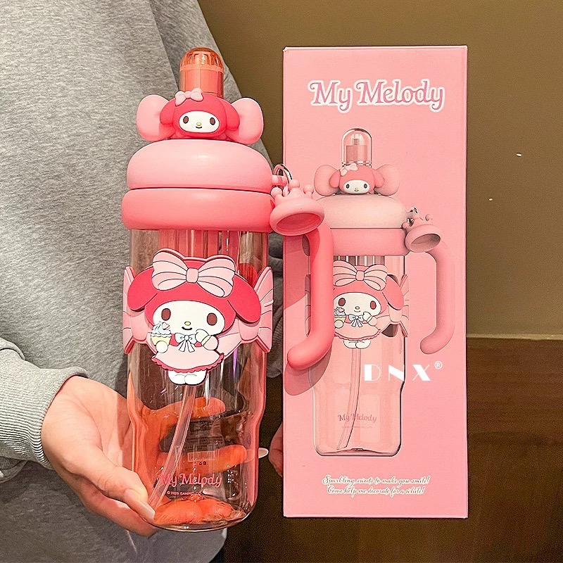 正品 kitty水壺 高顏值tritan可愛吸管杯 大容量杯子1200cc-細節圖2