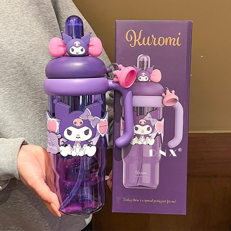 正品 kitty水壺 高顏值tritan可愛吸管杯 大容量杯子1200cc-細節圖3