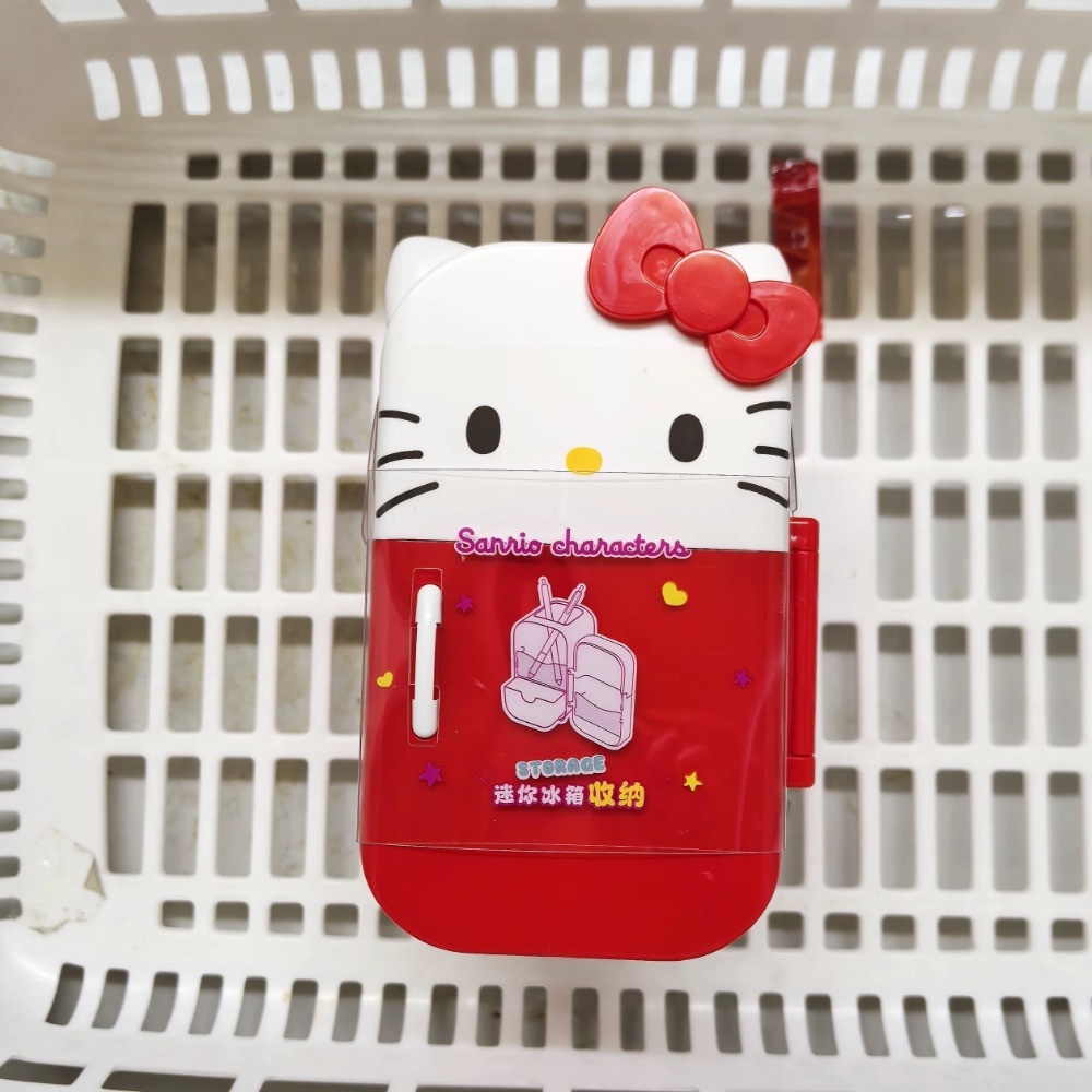 正品 三麗鷗kitty迷你冰箱收納盒 抽屜盒-細節圖4