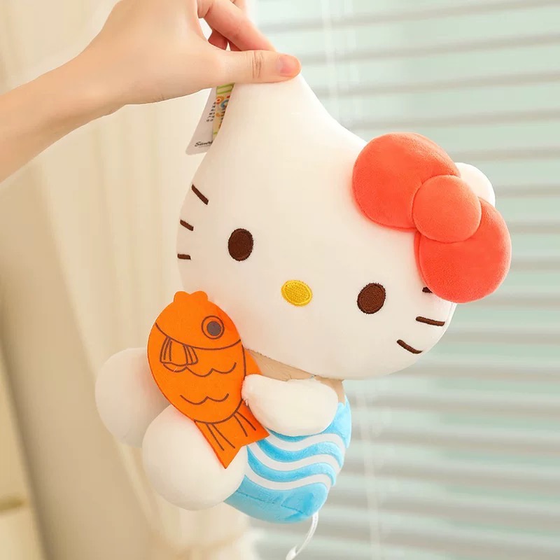 正品 新款Hello kitty毛絨玩具 鯛魚燒KT貓公仔 娃娃21cm-細節圖4