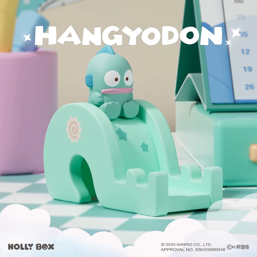 正品 可愛kitty滑梯手機支架擺飾 盲盒 桌面裝飾禮物手辦-細節圖5