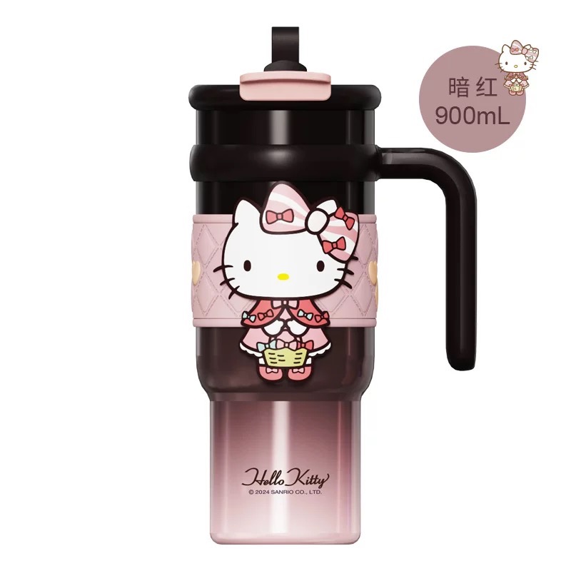 正品 艾可思三麗鷗kitty保溫杯冰霸杯 高顏值 大容量保冷杯-細節圖5
