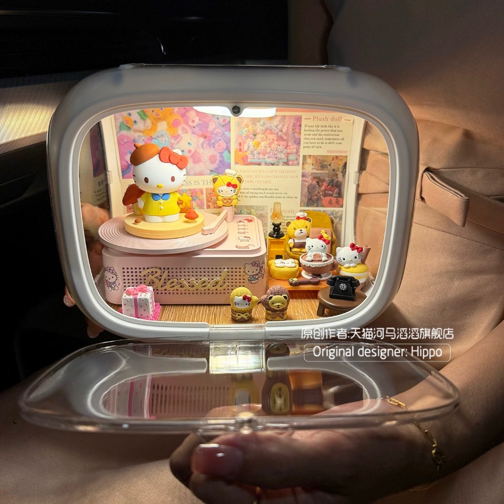 正品 hello kitty小夜燈+正版藍牙週邊箱 送女友-細節圖2