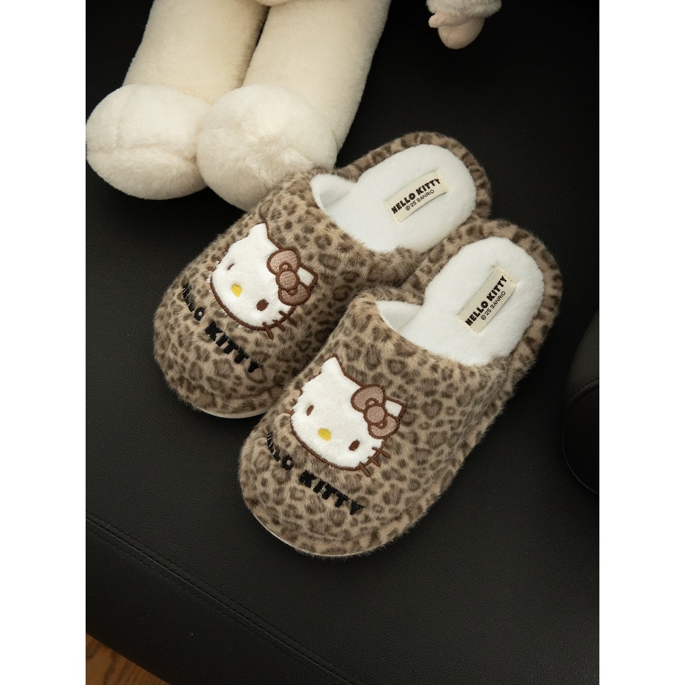 正品kitty貓咪 可愛棉拖鞋 冬季保暖防滑月子鞋 室內拖鞋-細節圖4