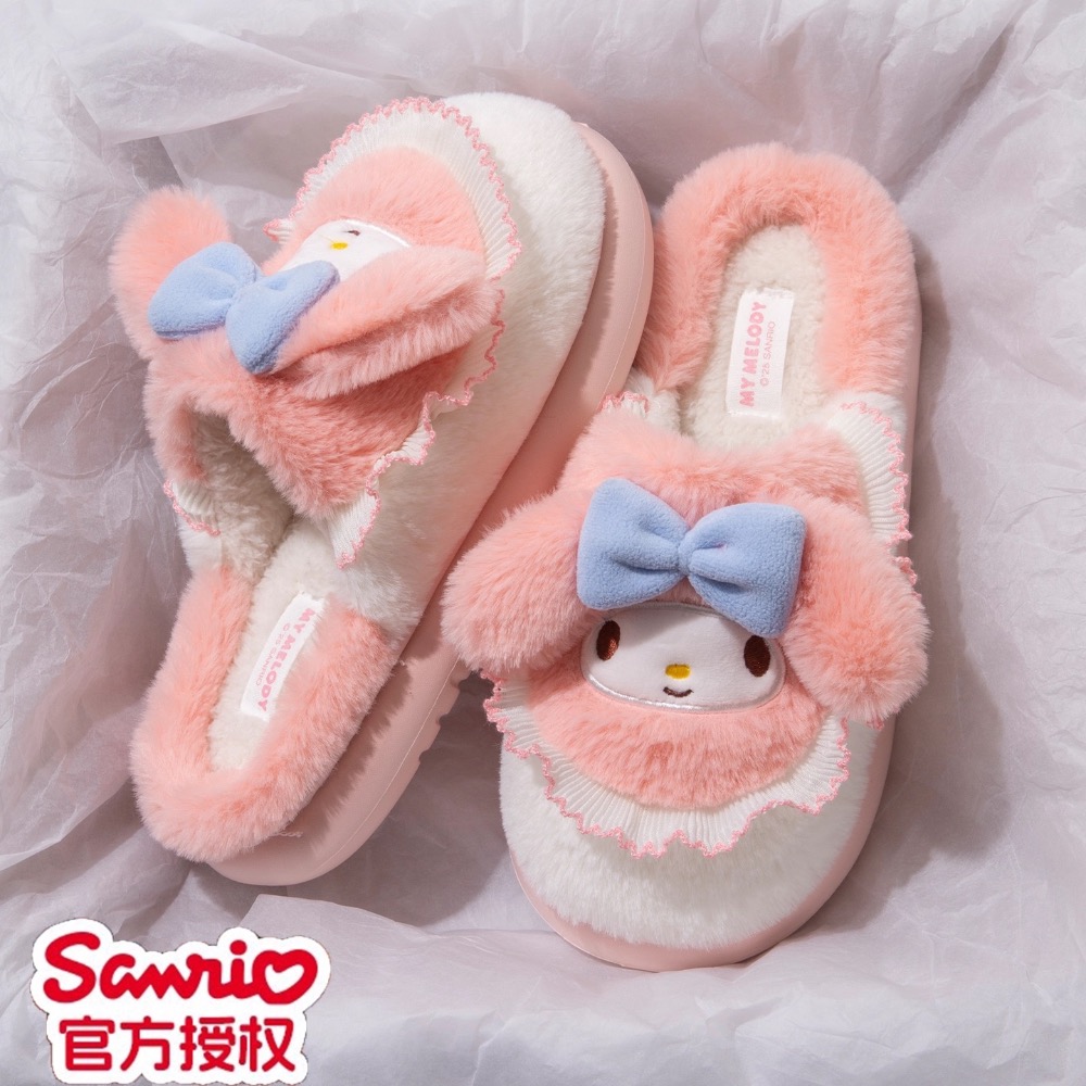 正品 HelloKitty貓棉拖鞋 秋冬季2025新款 親子鞋 拖鞋-細節圖8