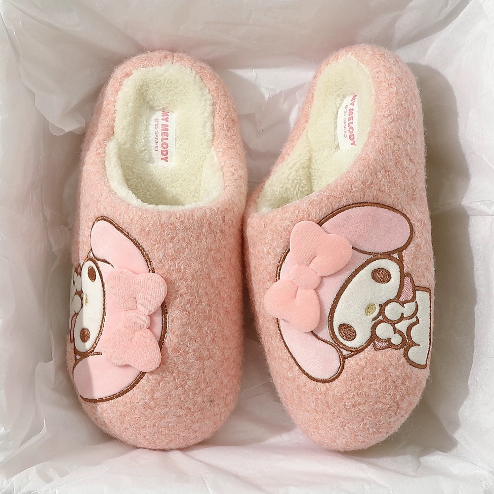 正品 凱蒂貓毛絨拖鞋 kitty可愛家居鞋 冬天加絨保暖 月子鞋-細節圖11