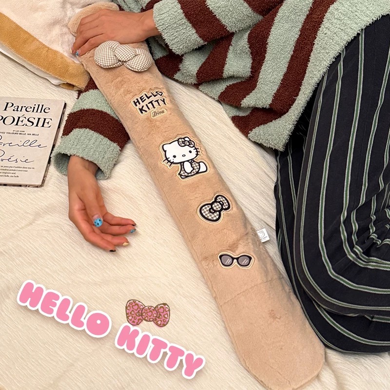 正品 hello kitty長條熱水袋 注水加厚 防爆熱敷 被窩專用 大號暖水袋3000cc-細節圖3