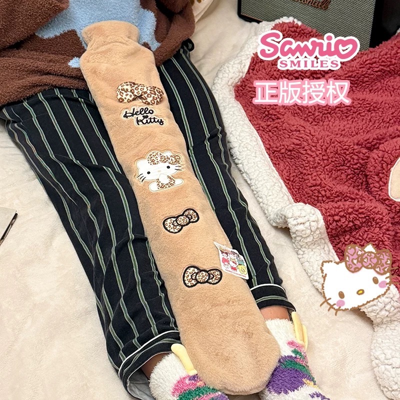 正品 hello kitty長條熱水袋 注水加厚 防爆熱敷 被窩專用 大號暖水袋3000cc-細節圖8