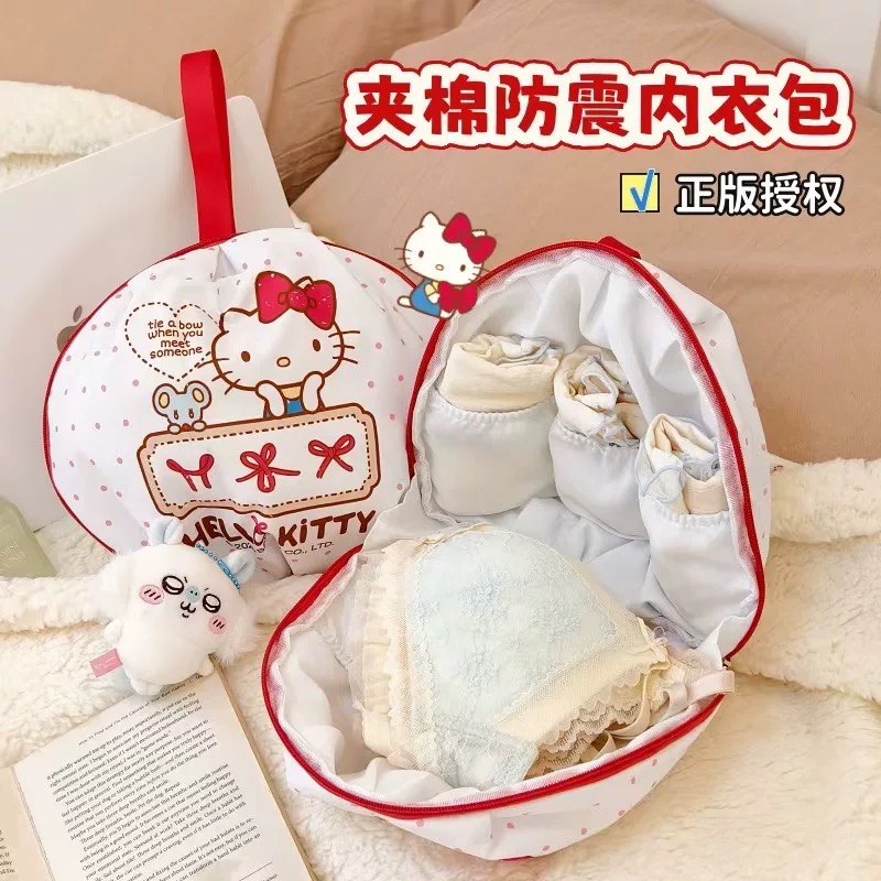 正品 kitty加厚內衣手拿包 美樂蒂可愛衣物旅行整理收納包 收納袋-細節圖2