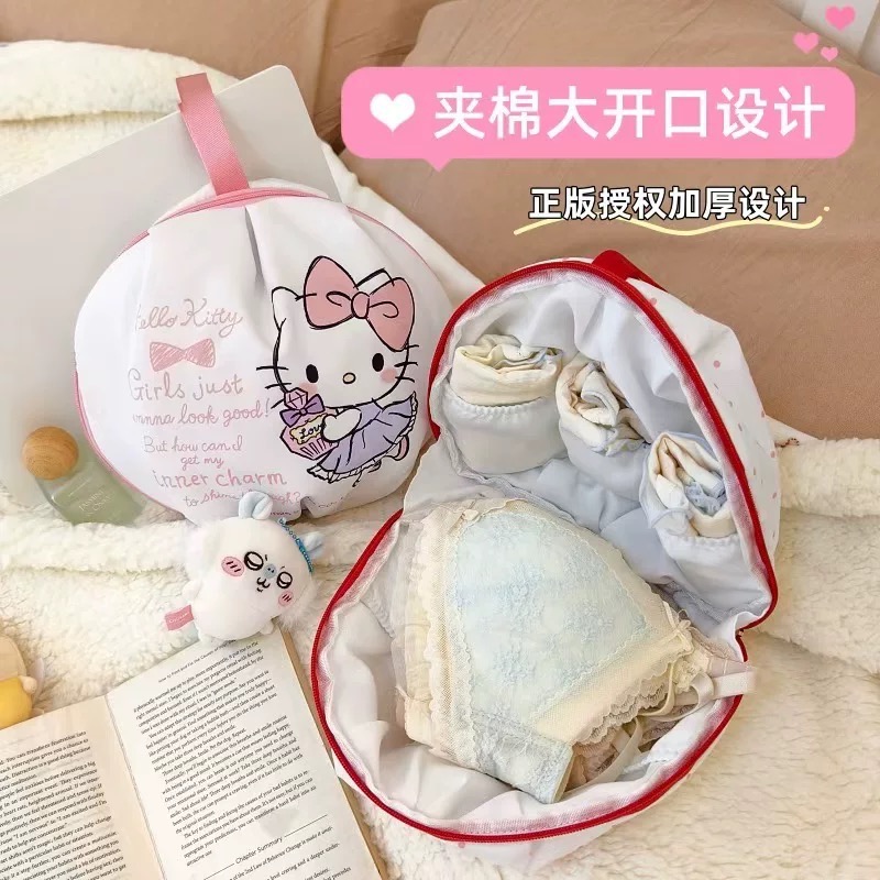 正品 kitty加厚內衣手拿包 美樂蒂可愛衣物旅行整理收納包 收納袋-細節圖3