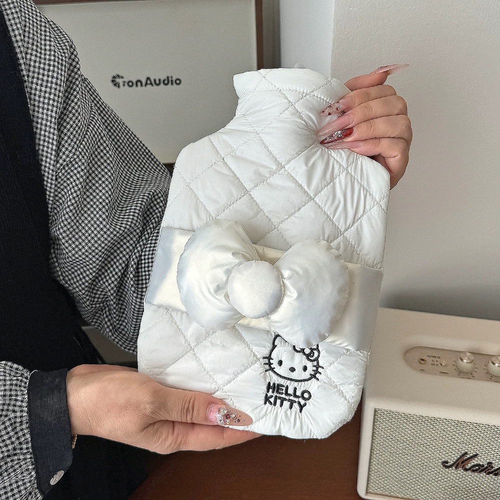 正品 三麗鷗hello kitty熱水袋 注水加厚防爆 痛經女生用熱敷暖水袋 暖手寶1000cc-細節圖7