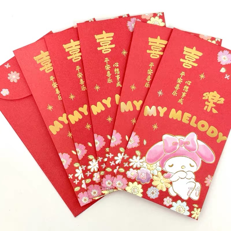 正品 2025新款kitty 燙金紅包 紅包袋 6入🧧-細節圖2