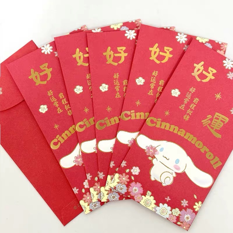 正品 2025新款kitty 燙金紅包 紅包袋 6入🧧-細節圖3