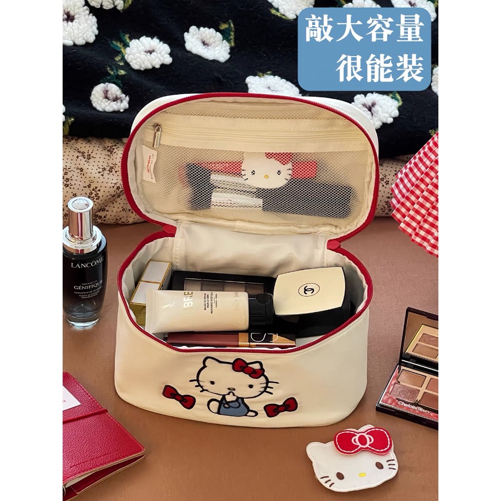 正品 Hello Kitty化妝包 大容量化妝品收納包-細節圖2