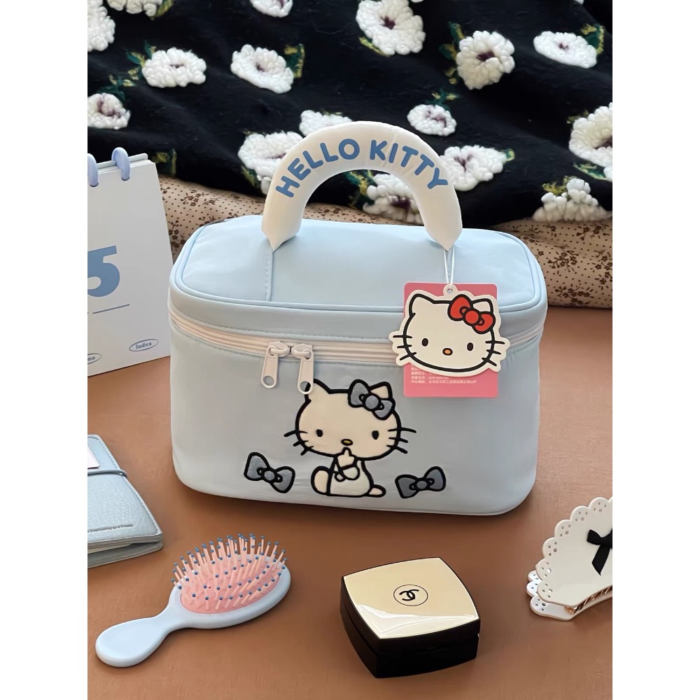 正品 Hello Kitty化妝包 大容量化妝品收納包-細節圖4