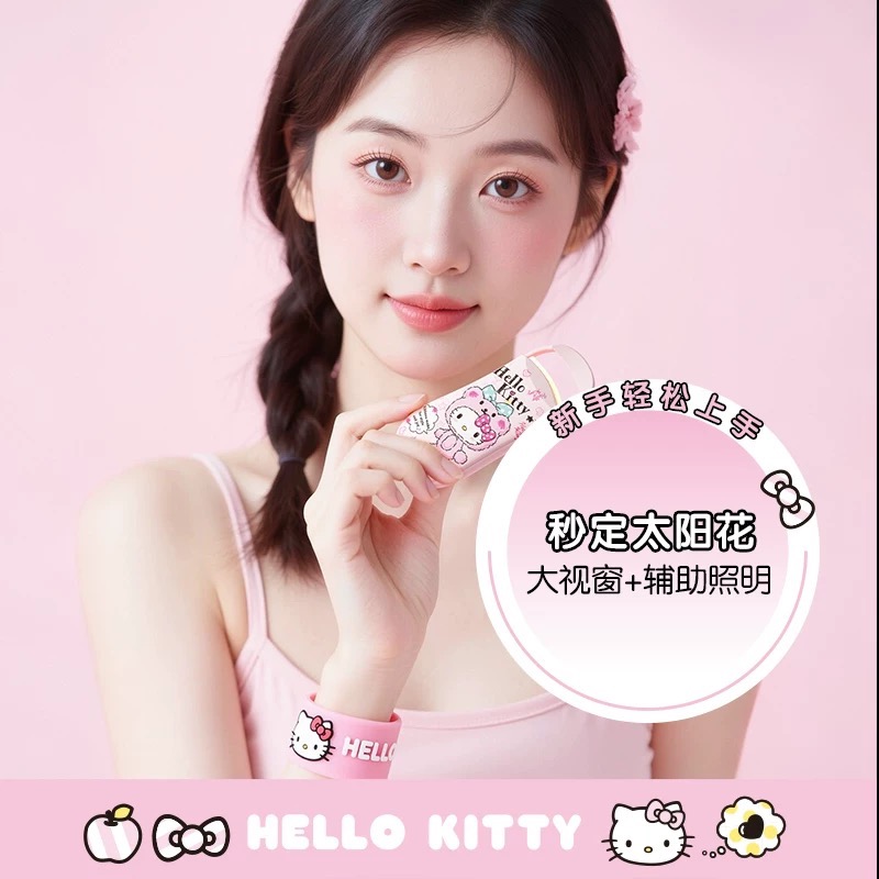 正品 Hello Kitty電動加熱 睫毛夾 燙捲翹持久定型 充電款 升級電燈款-細節圖2